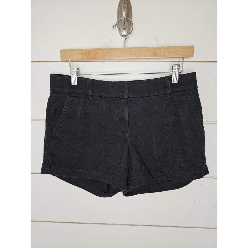 J Crew size 6 black cotton chino shorts